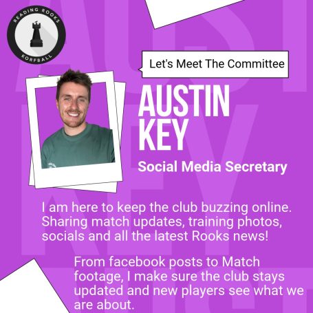 Reading Rooks Social Media Secretary Austin is our Social Media Secretary