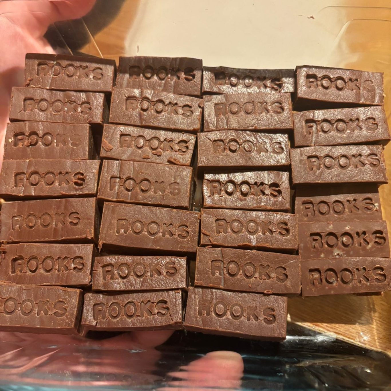 These are some Reading Rooks brownies, baked by one of our members.