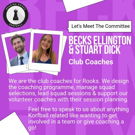 Reading Rooks Coaches Becks and Stuart are the Coaches